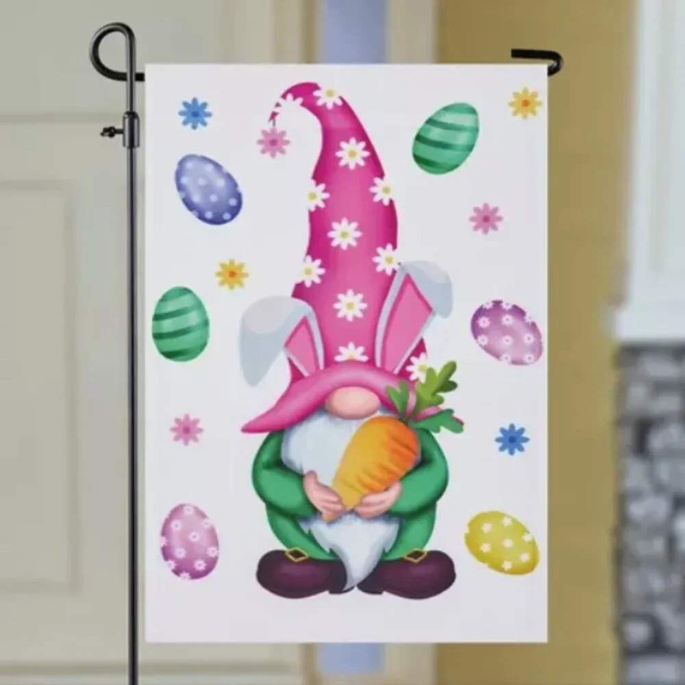 Seasonal Garden Gnome Outdoor Lawn Flags - Set of 4 | Holiday | Decor - Picture 2 of 4